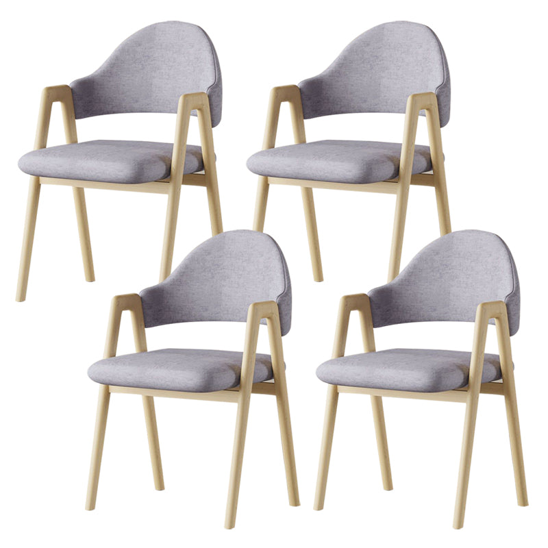 Glam Style Arm Chair 19.3" Wide Open Back Dining Side Chair Set