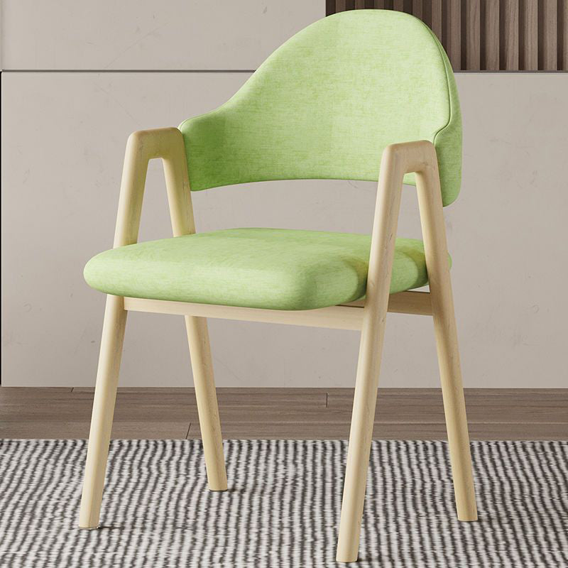 Glam Style Arm Chair 19.3" Wide Open Back Dining Side Chair Set