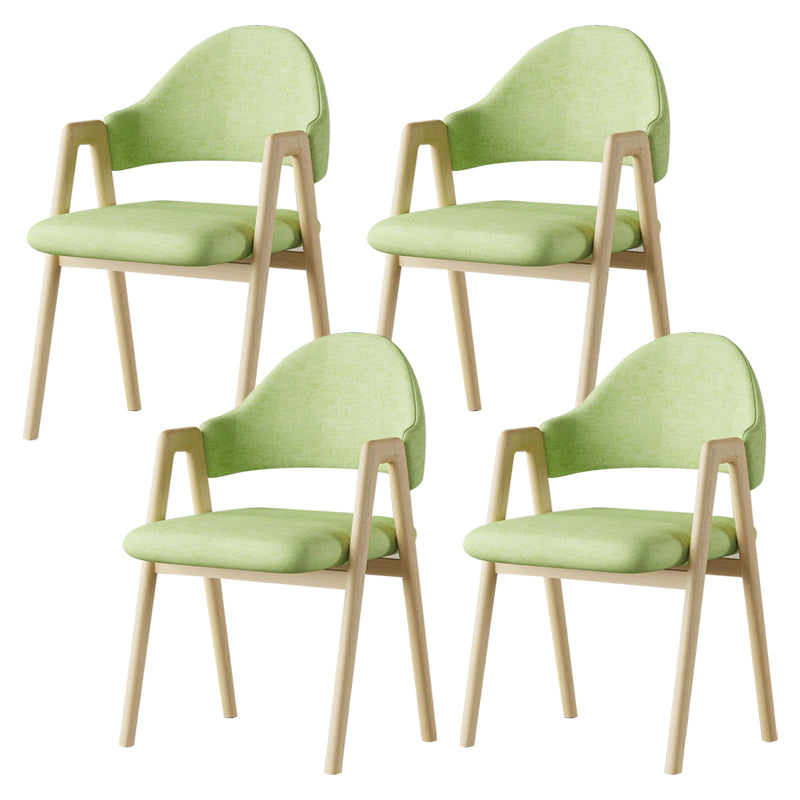 Glam Style Arm Chair 19.3" Wide Open Back Dining Side Chair Set