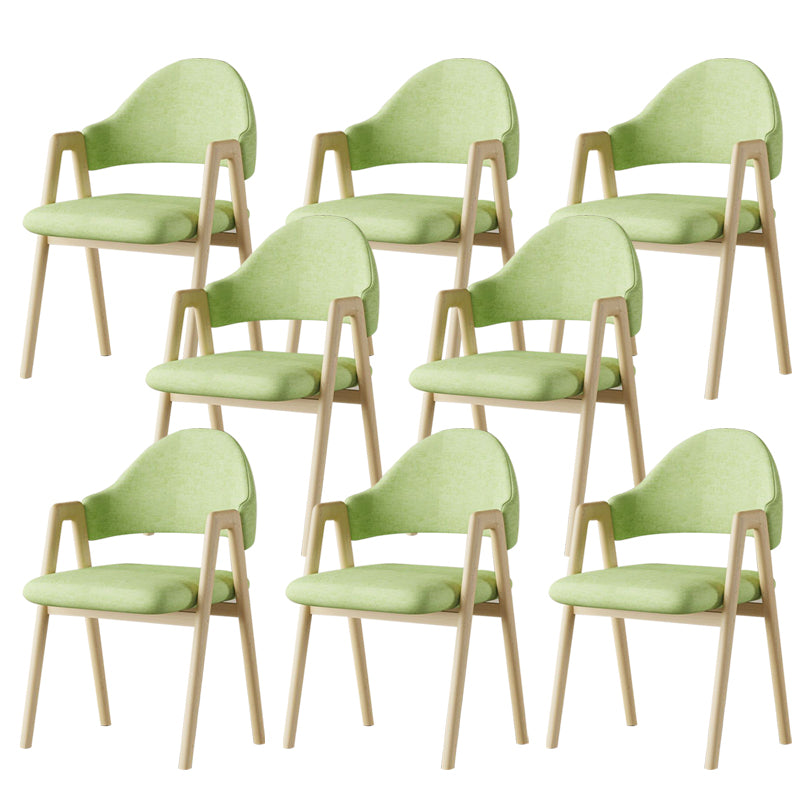 Glam Style Arm Chair 19.3" Wide Open Back Dining Side Chair Set