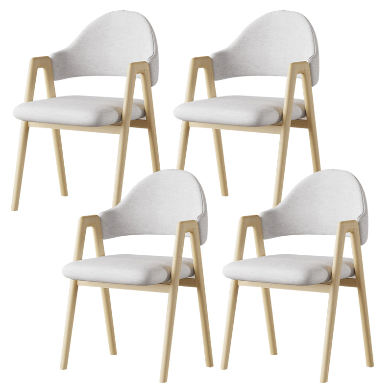 Glam Style Arm Chair 19.3" Wide Open Back Dining Side Chair Set