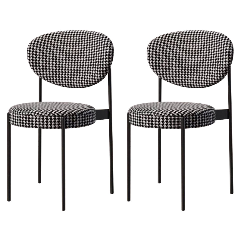 Metal Industrial Style Side Chair 16" Wide Open Back Dining Side Chair