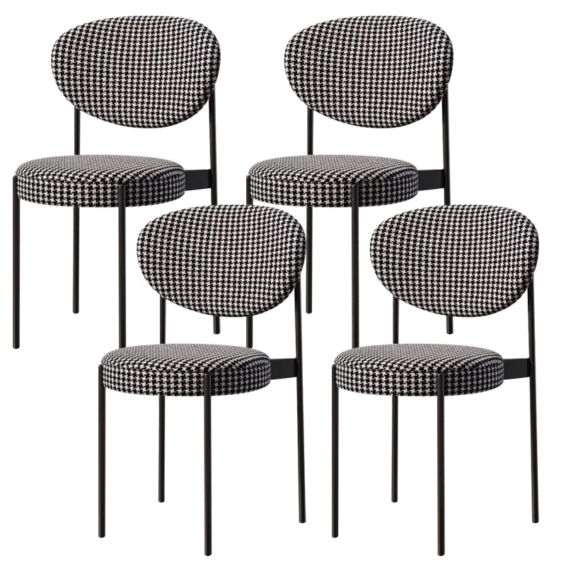 Metal Industrial Style Side Chair 16" Wide Open Back Dining Side Chair