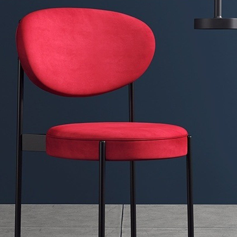 Metal Industrial Style Side Chair 16" Wide Open Back Dining Side Chair