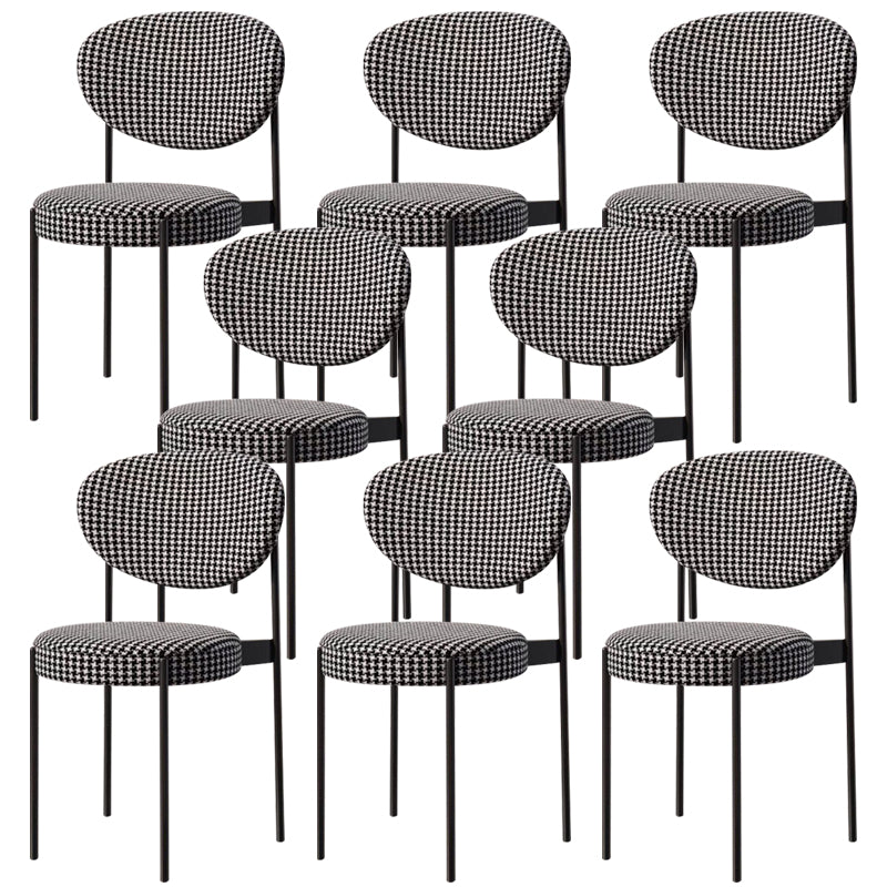 Metal Industrial Style Side Chair 16" Wide Open Back Dining Side Chair