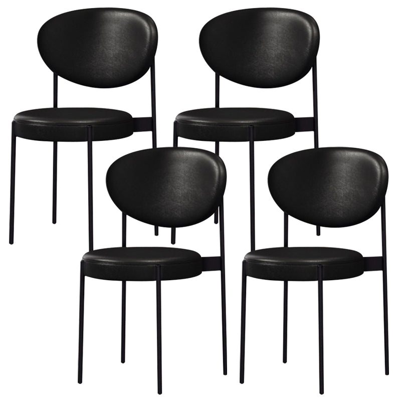 Metal Industrial Style Side Chair 16" Wide Open Back Dining Side Chair