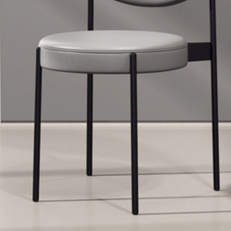 Metal Industrial Style Side Chair 16" Wide Open Back Dining Side Chair