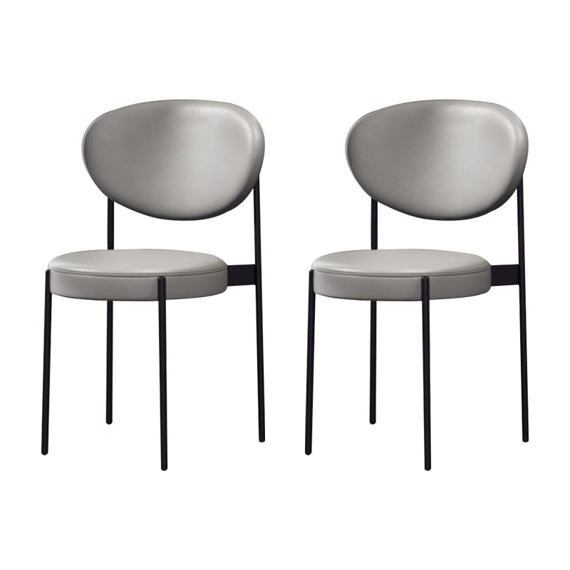 Metal Industrial Style Side Chair 16" Wide Open Back Dining Side Chair