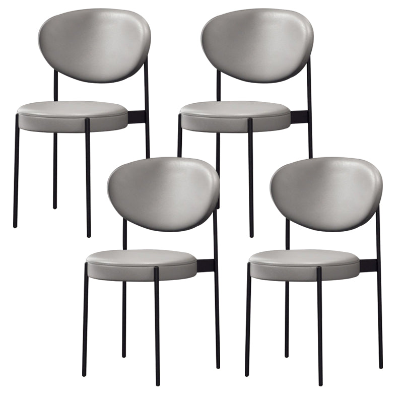 Metal Industrial Style Side Chair 16" Wide Open Back Dining Side Chair