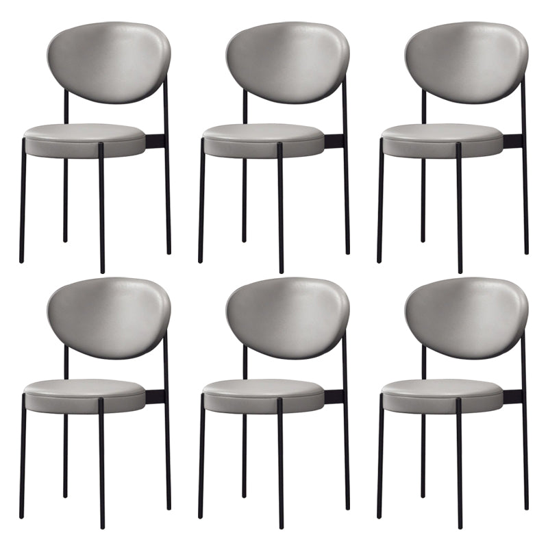 Metal Industrial Style Side Chair 16" Wide Open Back Dining Side Chair