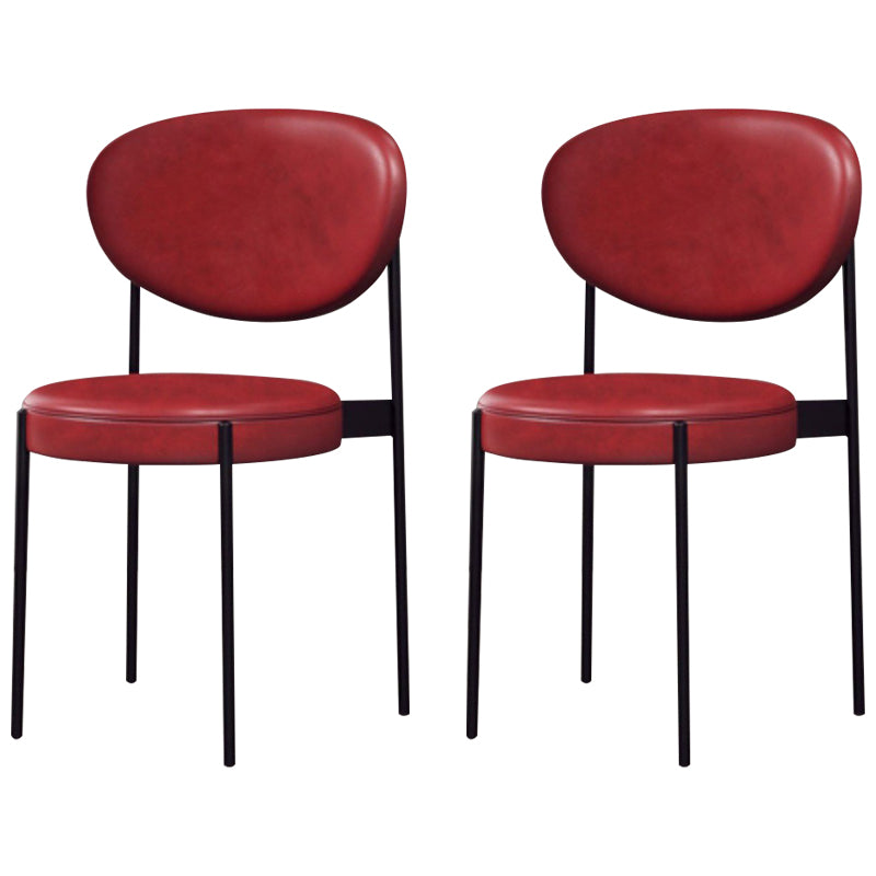 Metal Industrial Style Side Chair 16" Wide Open Back Dining Side Chair