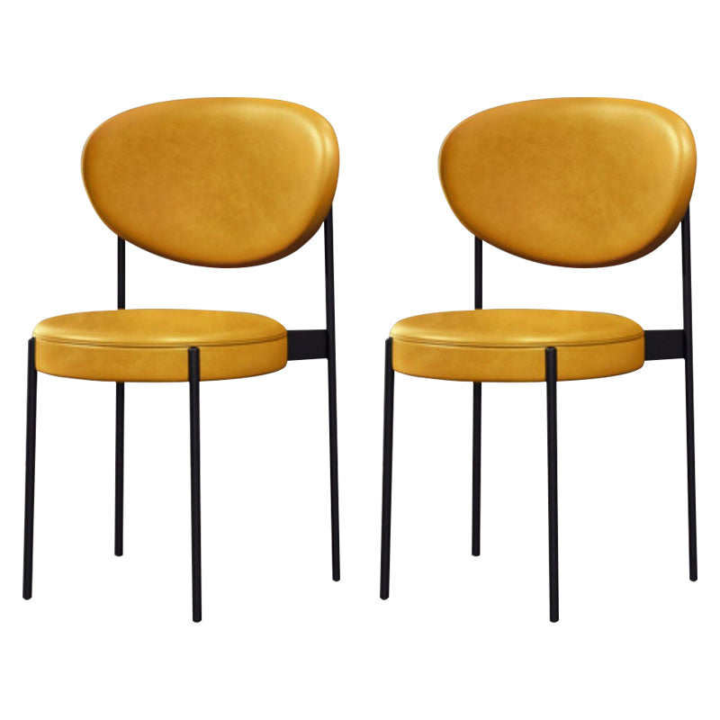 Metal Industrial Style Side Chair 16" Wide Open Back Dining Side Chair