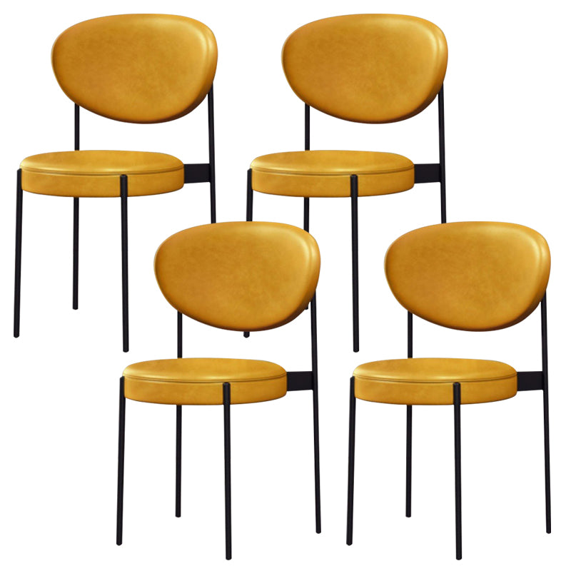 Metal Industrial Style Side Chair 16" Wide Open Back Dining Side Chair