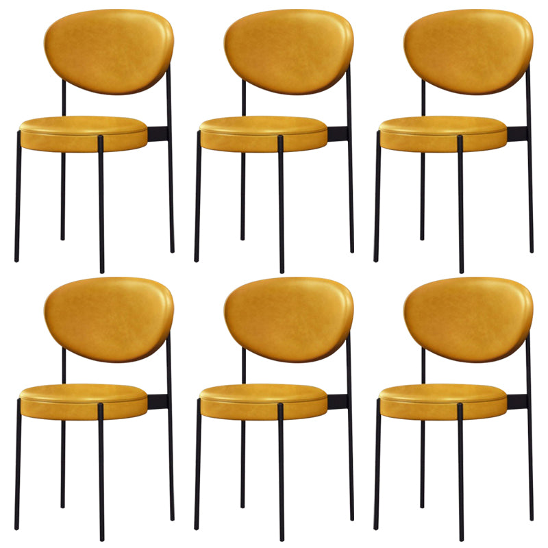 Metal Industrial Style Side Chair 16" Wide Open Back Dining Side Chair