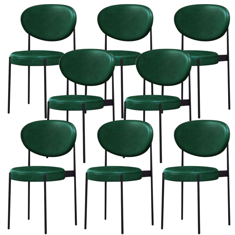 Metal Industrial Style Side Chair 16" Wide Open Back Dining Side Chair