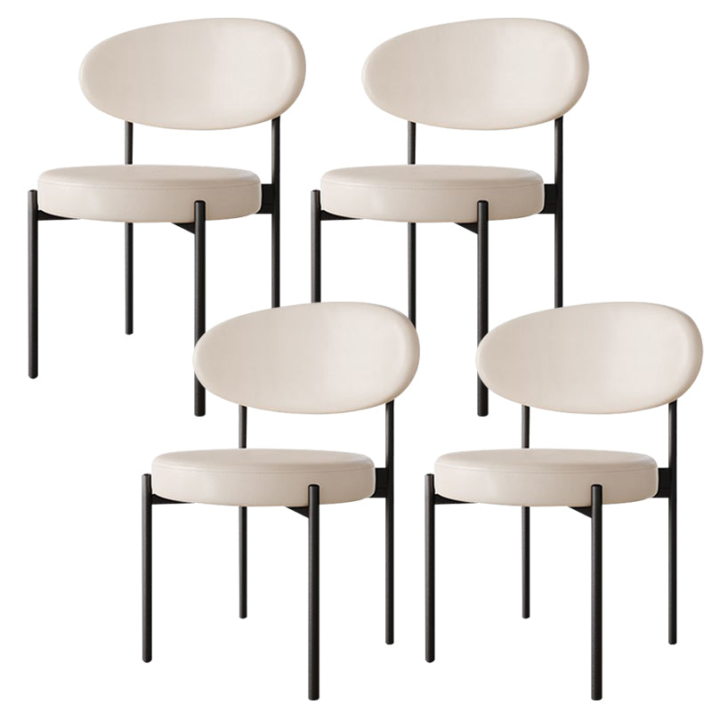 Metal Industrial Style Side Chair 16" Wide Open Back Dining Side Chair