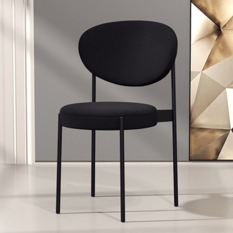 Metal Industrial Style Side Chair 16" Wide Open Back Dining Side Chair