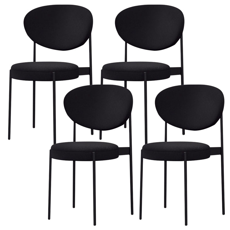 Metal Industrial Style Side Chair 16" Wide Open Back Dining Side Chair