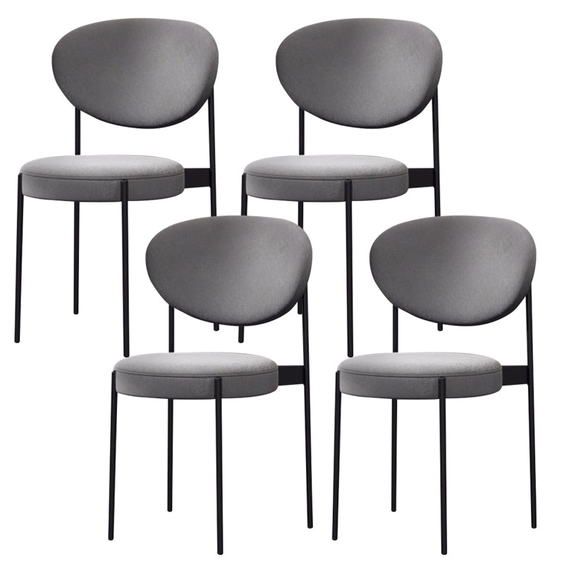 Metal Industrial Style Side Chair 16" Wide Open Back Dining Side Chair