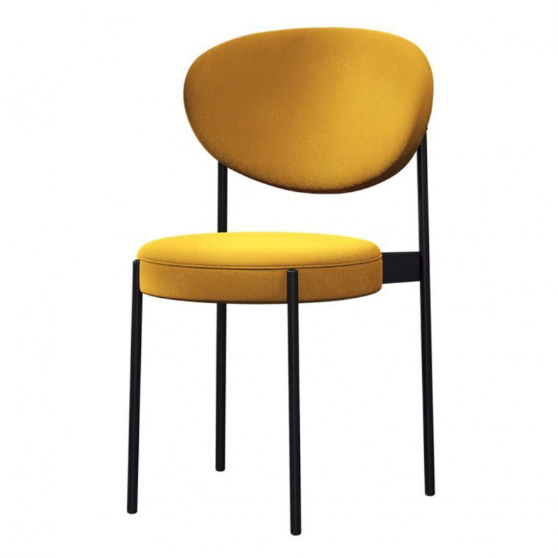 Metal Industrial Style Side Chair 16" Wide Open Back Dining Side Chair