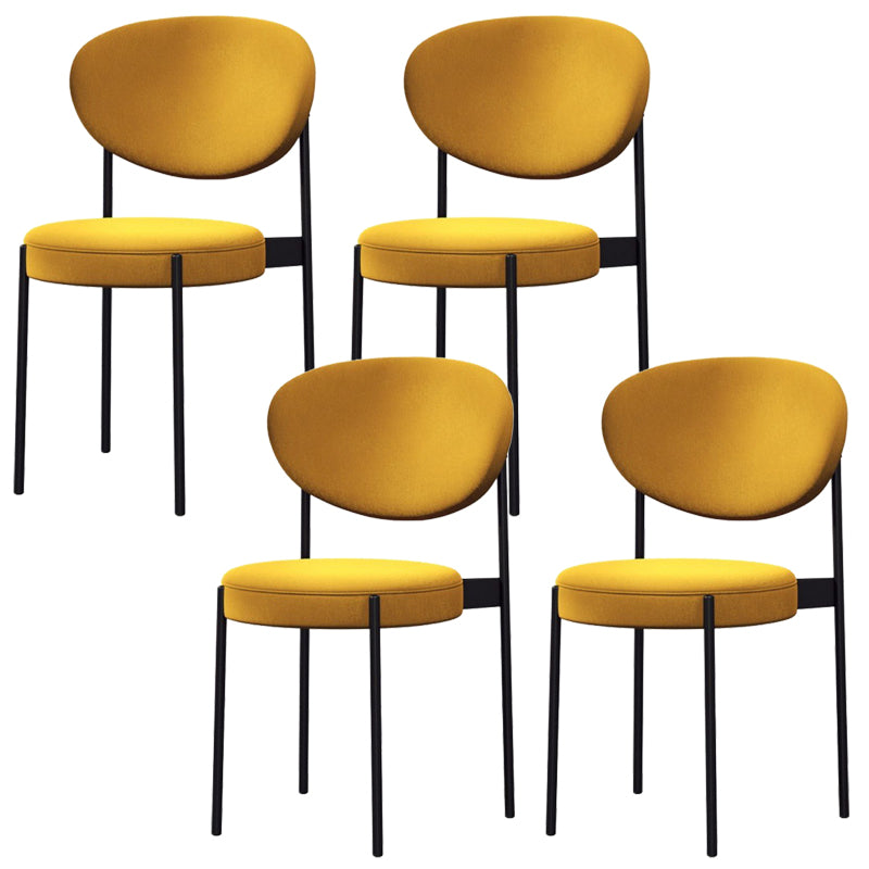 Metal Industrial Style Side Chair 16" Wide Open Back Dining Side Chair