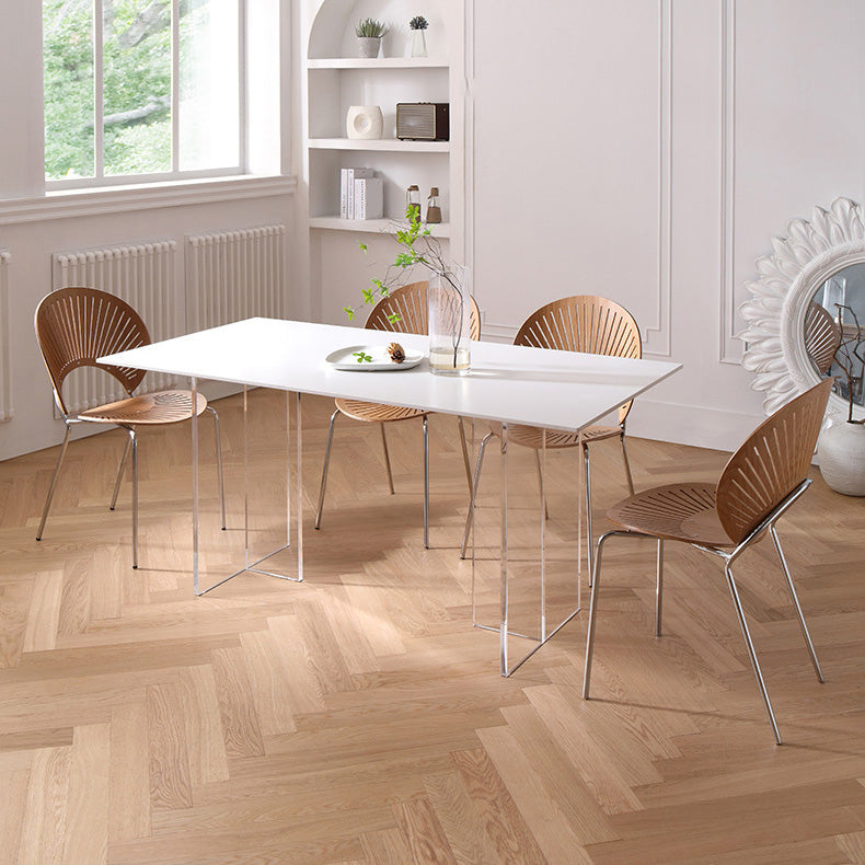 Medieval Modern Stone Dining Table Double Pedestal Table for Kitchen