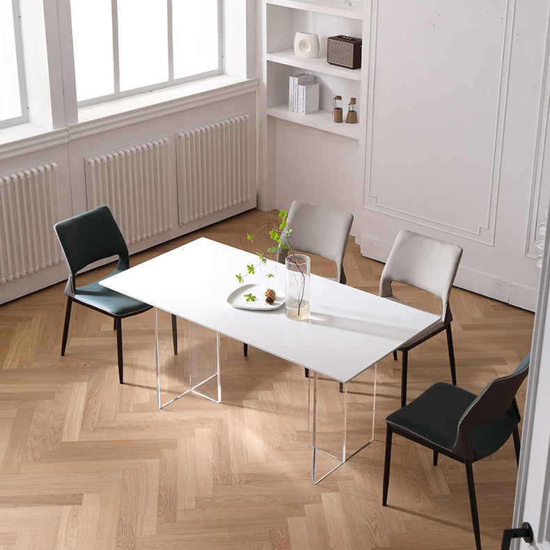 Medieval Modern Stone Dining Table Double Pedestal Table for Kitchen