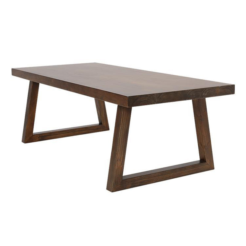Industrial Style Rectangle Table Wooden Dining Table with Wooden Legs