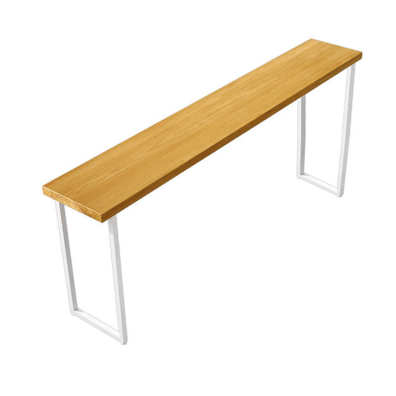 Rectangle Modern Pub Table Set 1/5 Pieces Pine Wood Top Bar Table with Wooden Stools