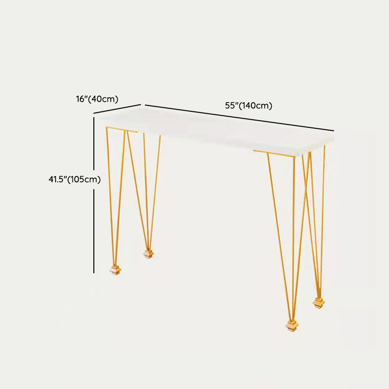 Modern Pub Table Set 1/2/3/5 Pieces Wood Bar Table with Metal Stools