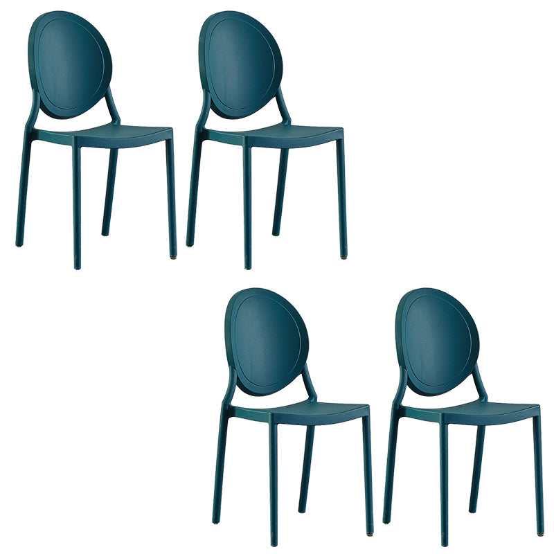 Plastic Modern Chair 16.1" Wide King Louis Back Side Chair Set