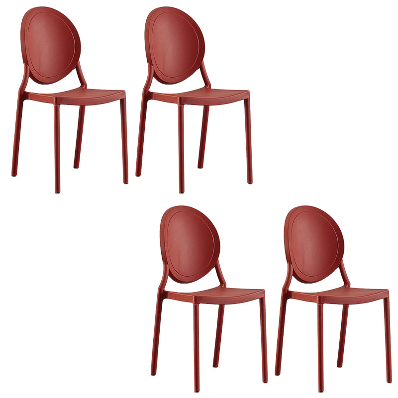 Plastic Modern Chair 16.1" Wide King Louis Back Side Chair Set