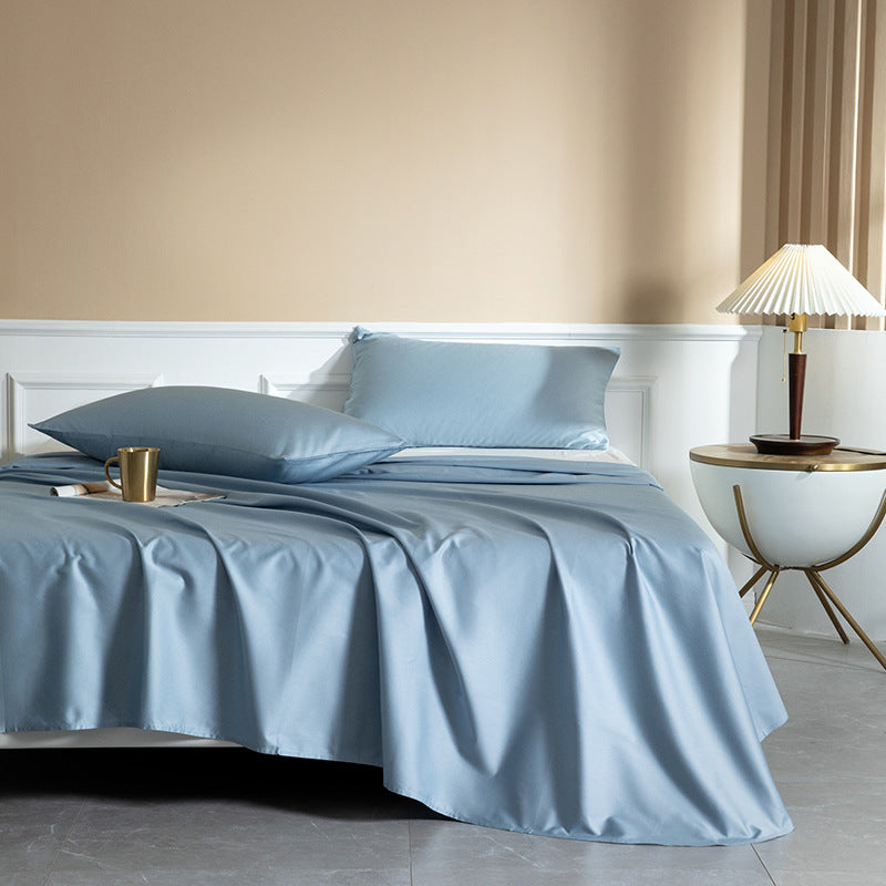 Sateen Weave Sheet Fade Resistant Non-Pilling Solid Color Soft Bed Sheet