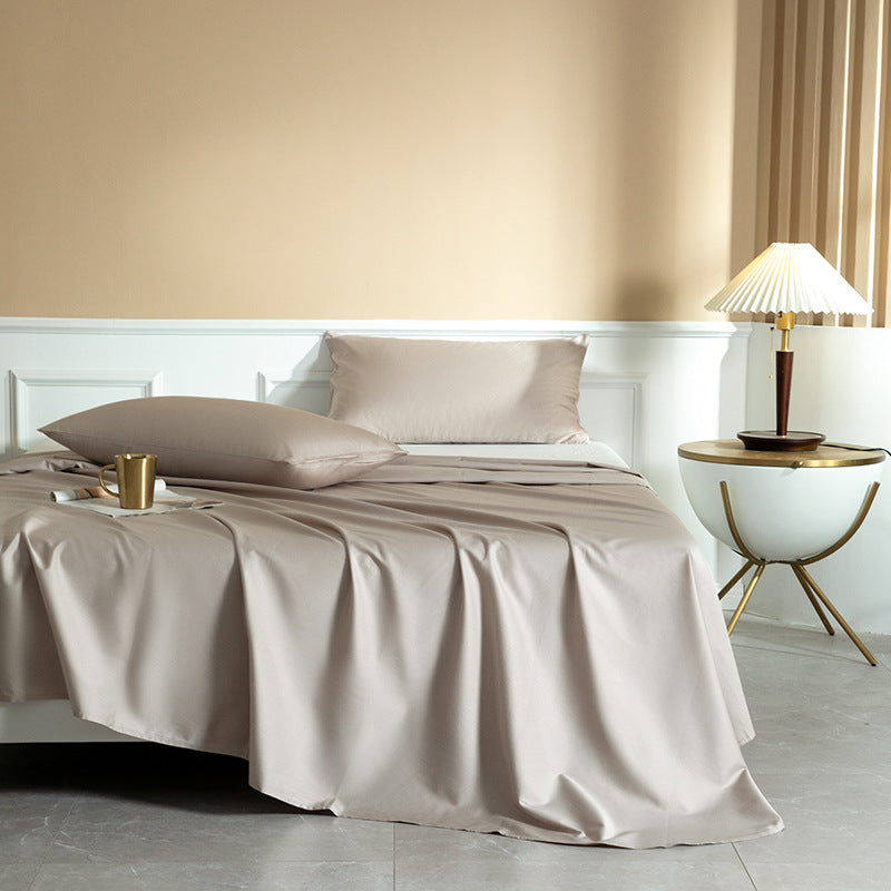 Sateen Weave Sheet Fade Resistant Non-Pilling Solid Color Soft Bed Sheet