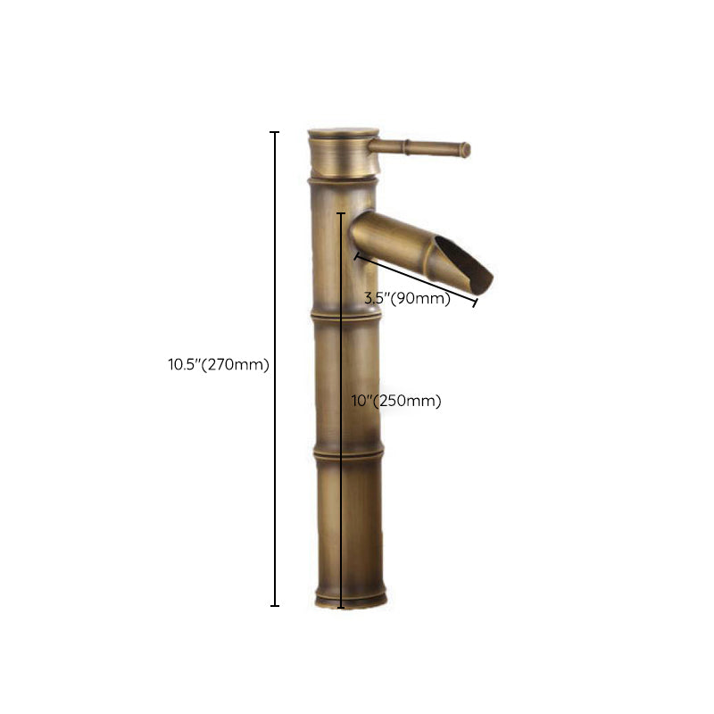 Circular Farmhouse Vessel Faucet Brass Lever Handle Bathroom Faucet
