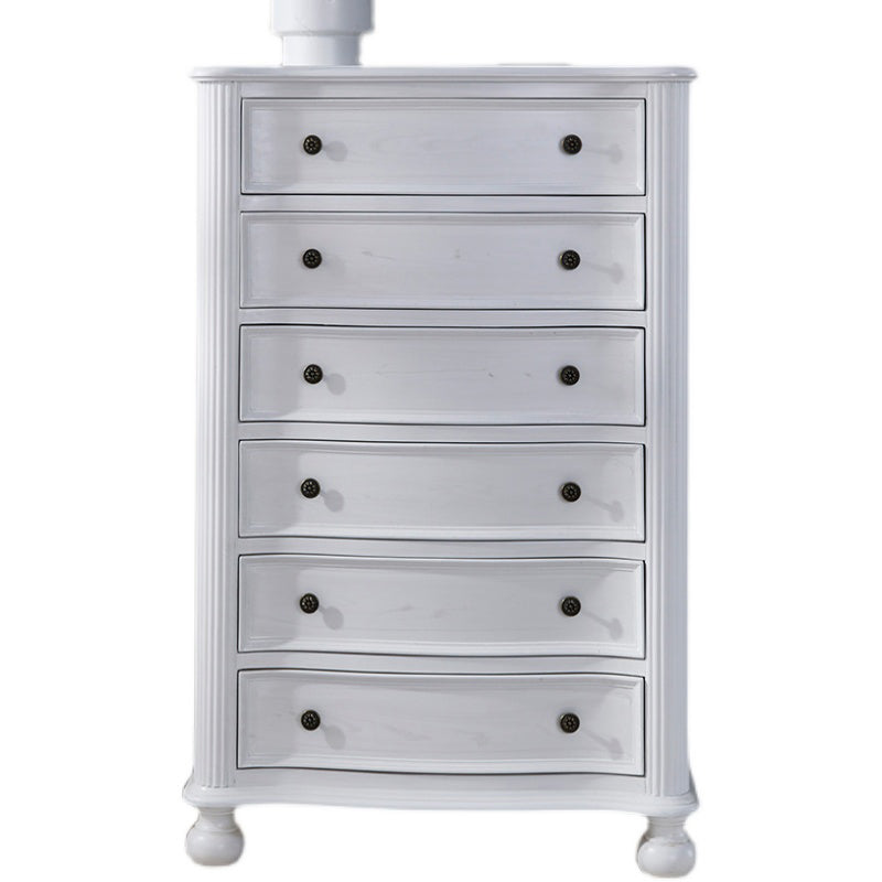 18.72-inch Width Traditional Storage Chest Solid Wood Dresser with 6 Drawers