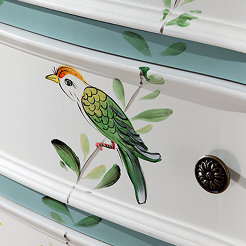 18.72-inch Width Traditional Storage Chest Solid Wood Dresser with 6 Drawers