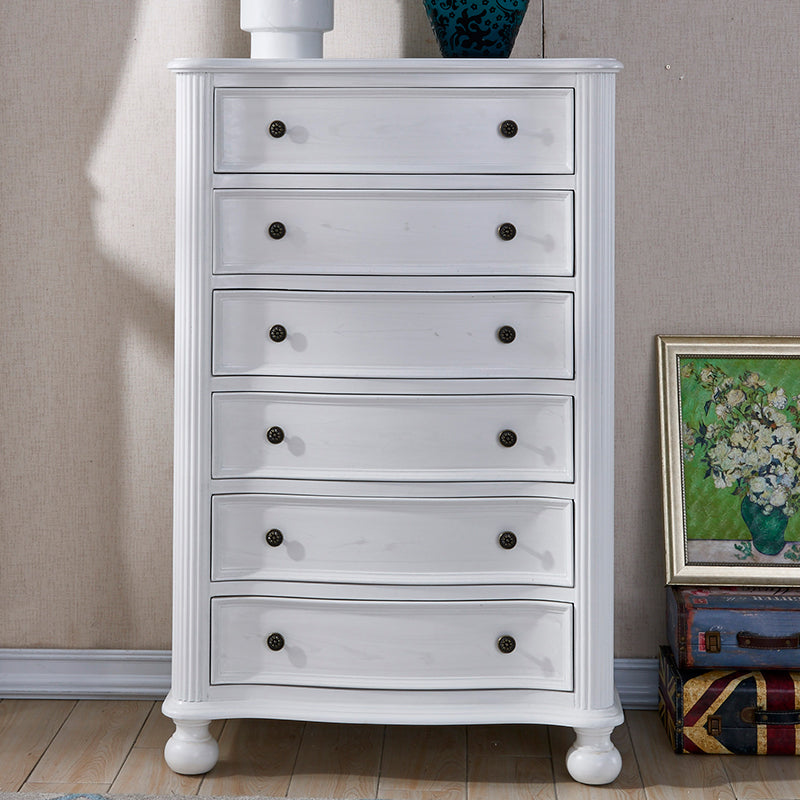 18.72-inch Width Traditional Storage Chest Solid Wood Dresser with 6 Drawers