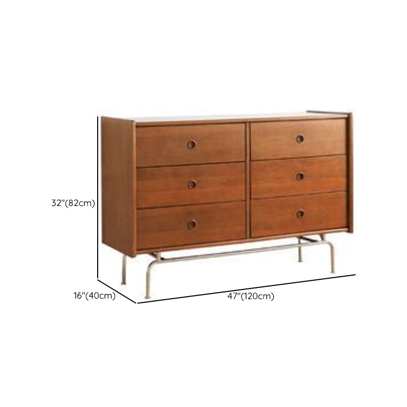 Ultra-Modern Double Dresser Pine Storage Chest Dresser for Bedroom
