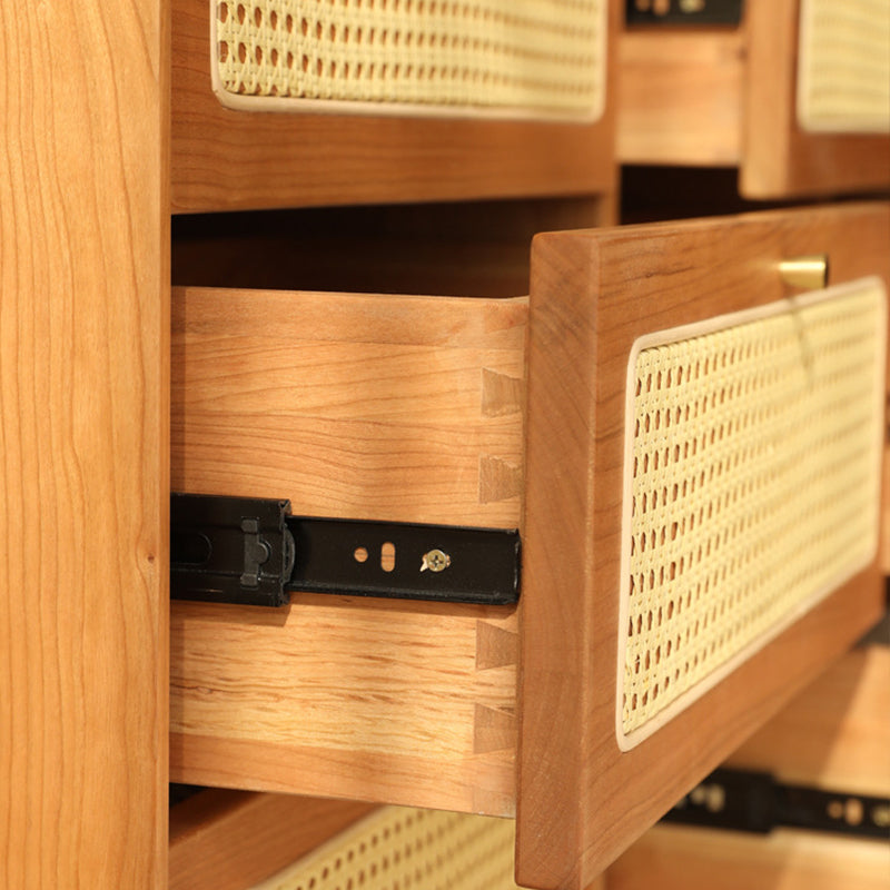 15.6-inch Width Contemporary Storage Chest Solid Wood Dresser with 6/9 Drawers