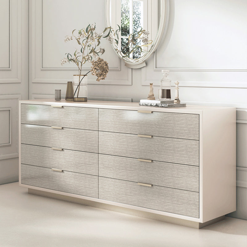Ultra-Modern Double Dresser Horizontal Birch Storage Chest Dresser for Bedroom