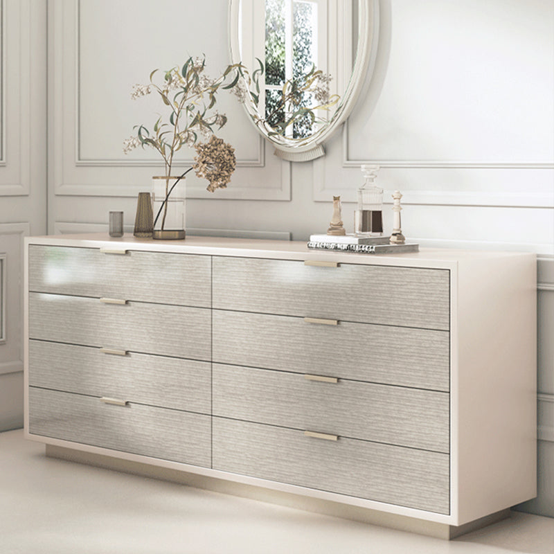 Ultra-Modern Double Dresser Horizontal Birch Storage Chest Dresser for Bedroom