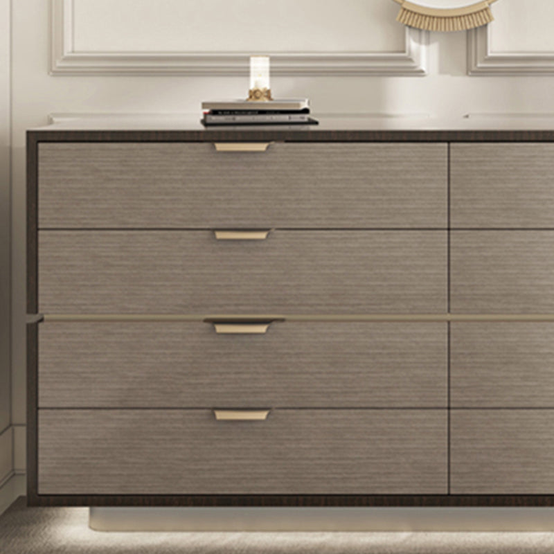 Ultra-Modern Double Dresser Horizontal Birch Storage Chest Dresser for Bedroom
