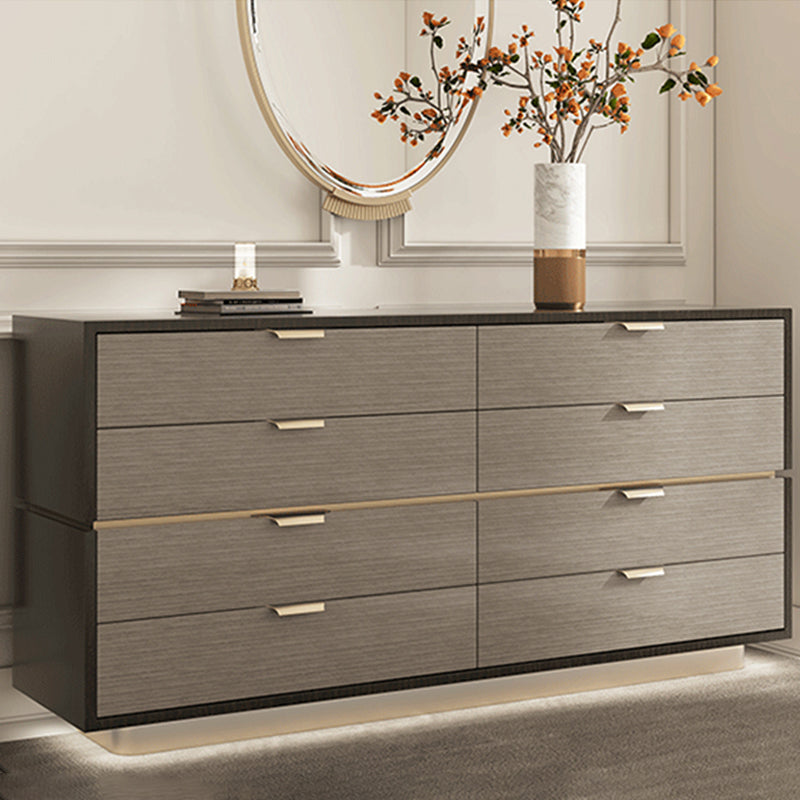 Ultra-Modern Double Dresser Horizontal Birch Storage Chest Dresser for Bedroom