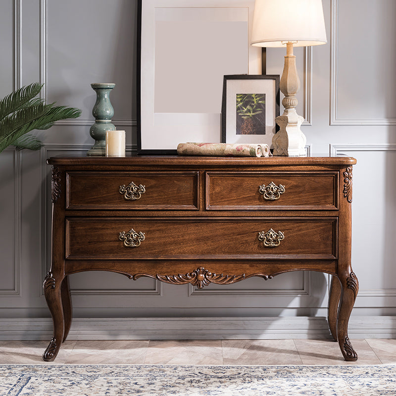 Mid-Century Modern Wood Console Table Rectangle Console Sofa Table for Hall