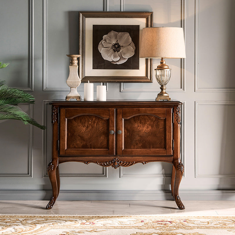 Mid-Century Modern Wood Console Table Rectangle Console Sofa Table for Hall