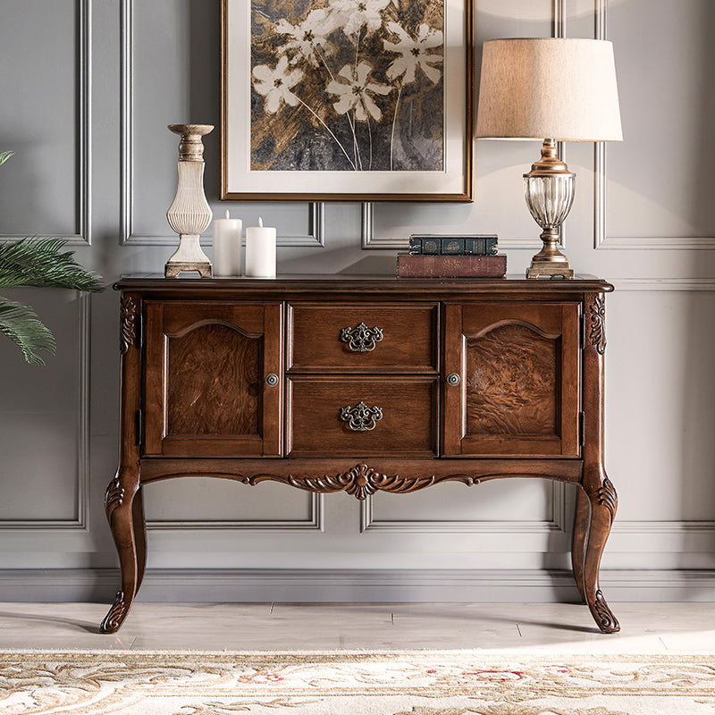 Mid-Century Modern Wood Console Table Rectangle Console Sofa Table for Hall