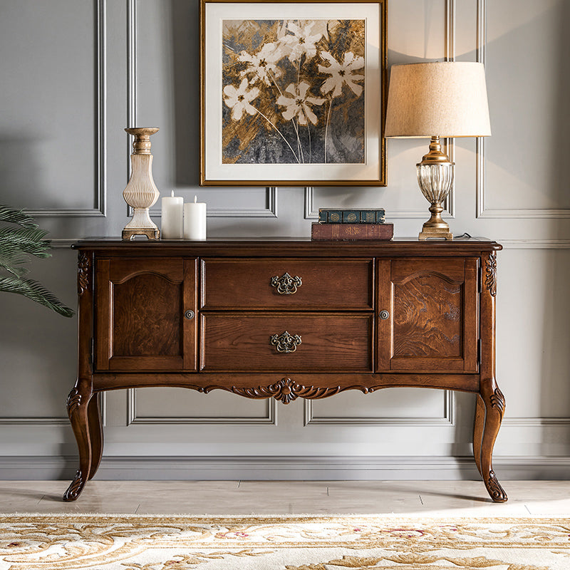Mid-Century Modern Wood Console Table Rectangle Console Sofa Table for Hall