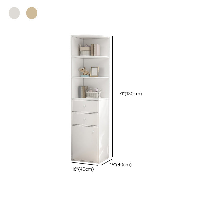 Contemporary Accent Cabinet with Drawers and 1 Wooden Door and Shelves