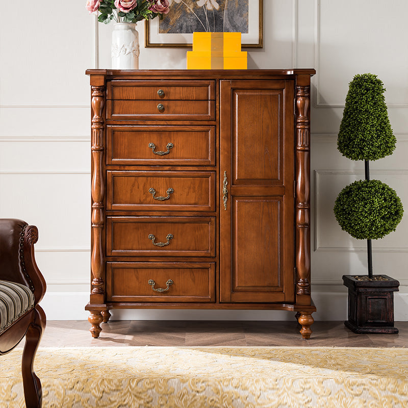 Mid-Century Modern Cabinet/Chest with Drawers and Legs in Solid Wood